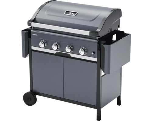 Gasgrill mit vier Brennern, Temperaturanzeige und Unterschrank