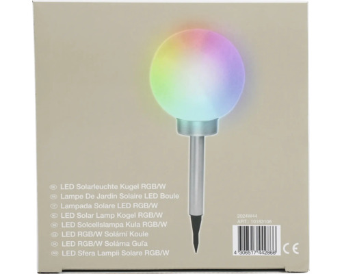 Lampe solaire LED boule avec changement de couleur
