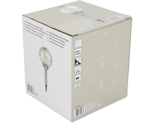 Emballage d''une lampe solaire LED boule vintage
