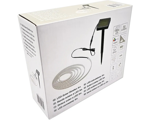 Emballage d''une guirlande lumineuse solaire LED de trois mètres