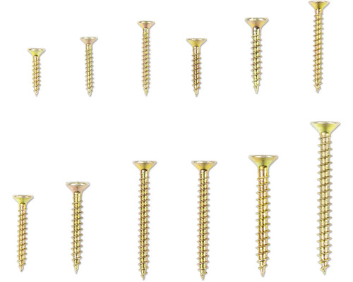 Différentes tailles de vis