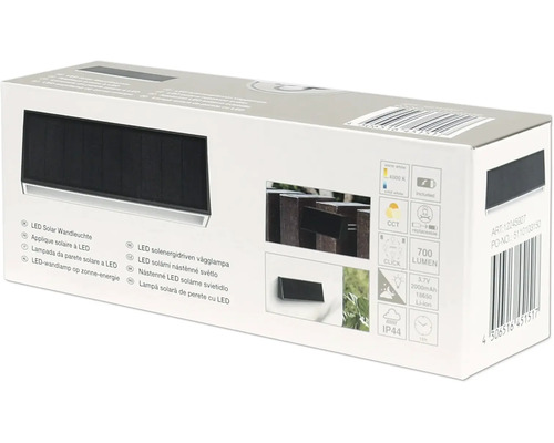 Verpackung einer LED Solar Wandleuchte