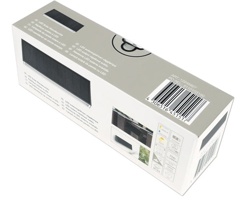 Verpackung einer LED Solar Wandleuchte
