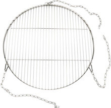 Grille de barbecue ronde avec suspension à chaîne