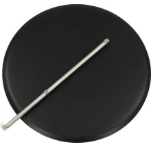 Couvercle de foyer noir avec poignée de levage en métal