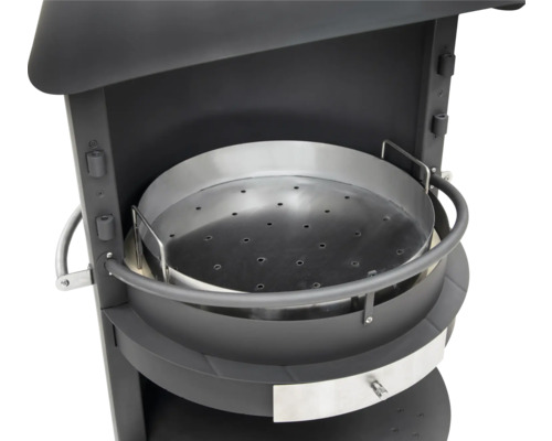 Vue détaillée d''un foyer de jardin avec insert