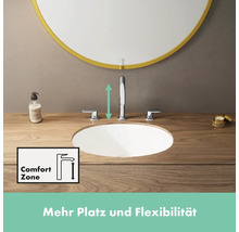 hansgrohe 3-Loch Waschtischarmatur VERNIS BLEND mit Zugstangen-Ablaufgarnitur chrom 71553000