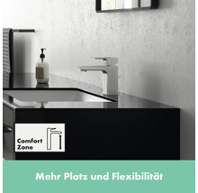 hansgrohe Waschtischarmatur VERNIS SHAPE 100 chrom mit Zugstangen-Ablaufgarnitur 71568000