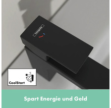 hansgrohe Waschtischarmatur VERNIS SHAPE 70 CoolStart schwarz matt mit Zugstangen-Ablaufgarnitur 71593670