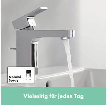 hansgrohe Waschtischarmatur VERNIS SHAPE 100 chrom mit Zugstangen-Ablaufgarnitur 71568000