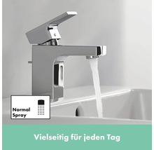 Wasserhahn mit Normalstrahl auf einem Waschbecken