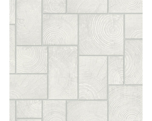 Papier peint aspect bois avec motifs carrés