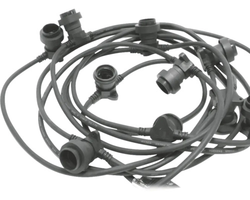 Lichterkette mit Fassungen für Leuchtmittel