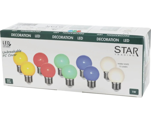 Dekorative LED Lampen, E27 Fassung, 10er Packung