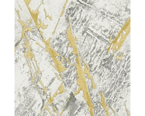 Gros plan d''un papier peint avec une structure de marbre et des accents dorés