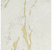 Gros plan d''un papier peint blanc avec des accents dorés pour la décoration murale