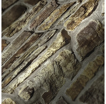 Gros plan d''un papier peint imitation mur de pierre