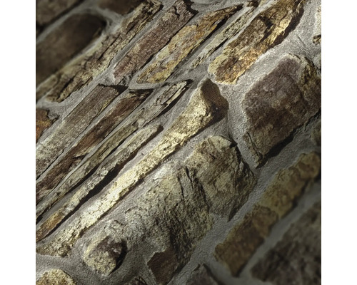 Gros plan d''un papier peint imitation mur de pierre