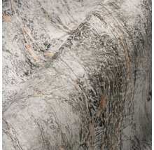 Papier peint structuré gris avec aspect marbre
