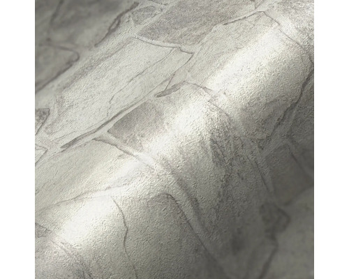 Papier peint imitation pierre grise