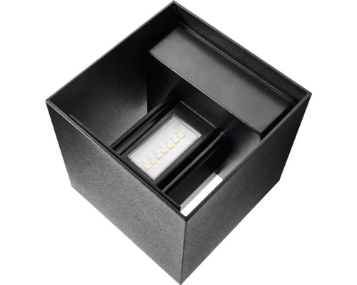 Luminaire extérieur cubique avec ampoule LED