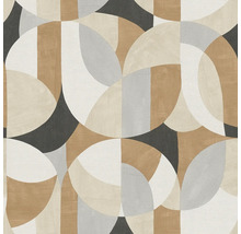 Tapete mit geometrischem Muster aus Kreisen und Rechtecken