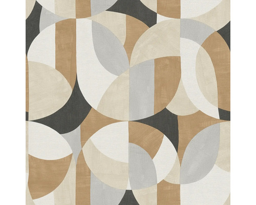 Tapete mit geometrischem Muster aus Kreisen und Rechtecken