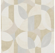 Tapete mit geometrischem Muster aus Kreisen und Rechtecken