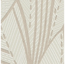 Nahaufnahme einer beigen Tapete mit geometrischem Muster