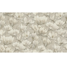 Papier peint avec motif de fleurs de magnolia pour la décoration murale