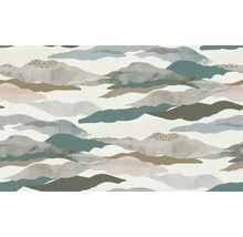 Papier peint avec motif graphique de montagne