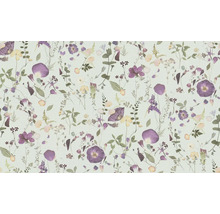 Tapete mit floralem Muster mit Blumen und Blättern