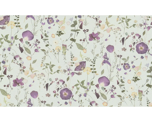 Tapete mit floralem Muster mit Blumen und Blättern