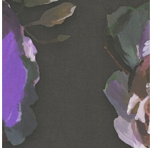 Gros plan sur un motif de papier peint à fleurs
