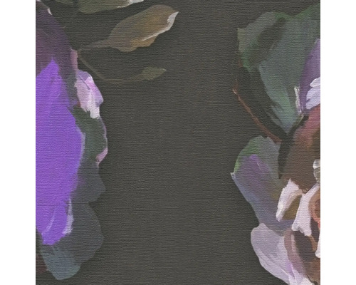 Gros plan sur un motif de papier peint à fleurs