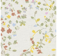 Papier peint avec des fleurs et des feuilles