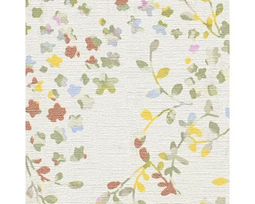 Papier peint avec des fleurs et des feuilles