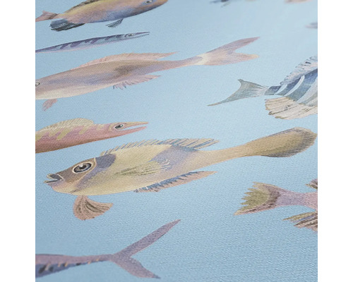 Gros plan d''un papier peint à motif de poissons