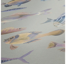 Gros plan d''un papier peint avec un motif de poissons