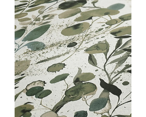 Gros plan d''un papier peint avec un motif botanique