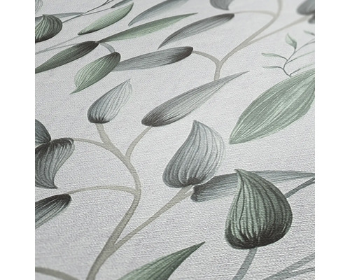 Gros plan du papier peint avec motif de feuilles