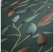 Papier peint avec motif de feuilles pour la décoration murale