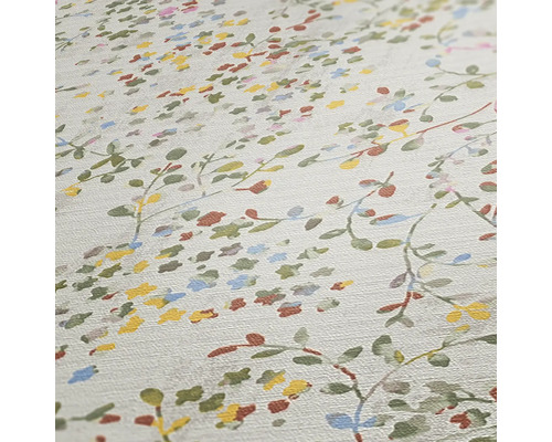 Gros plan d''un papier peint avec un motif floral