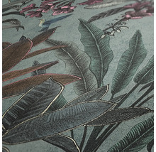 Papier peint avec motif de plantes et d''oiseaux