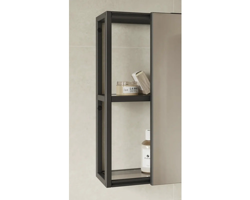 Armoire de salle de bains avec cadre et étagères pour ranger les articles de toilette