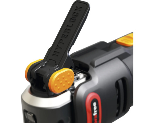 Detailansicht einer oszillierenden Multifunktionswerkzeugmaschine mit Hyperlock-System