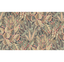 Tapete mit floralem Muster aus Blättern und Blüten