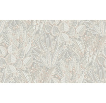 Tapete mit floralem Muster aus Blättern und Blüten