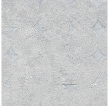 Nahaufnahme einer grauen Strukturtapete mit Kreismuster