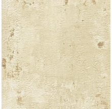 Nahaufnahme einer beigen Vinyltapete mit strukturierter Oberfläche.